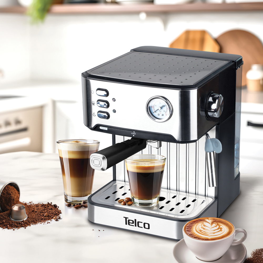 Καφετιέρα Espresso 20 Bar για κάψουλες και αλεσμένο καφέ 2 σε1 850W TELCO KFJ6860 - Image 5