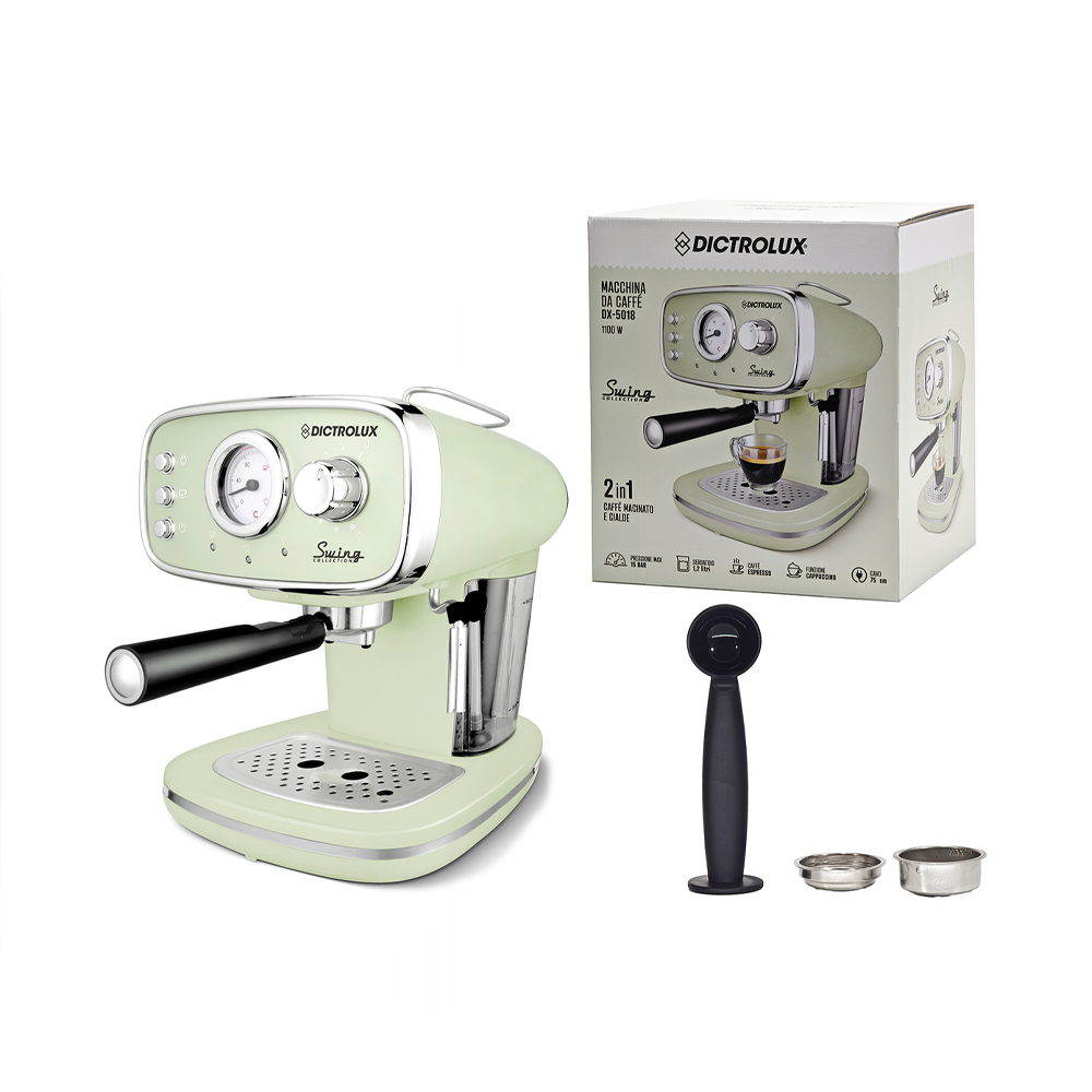Καφετιέρα Espresso 1100W SWING 880303 DICTRO LUX Verde - Image 2