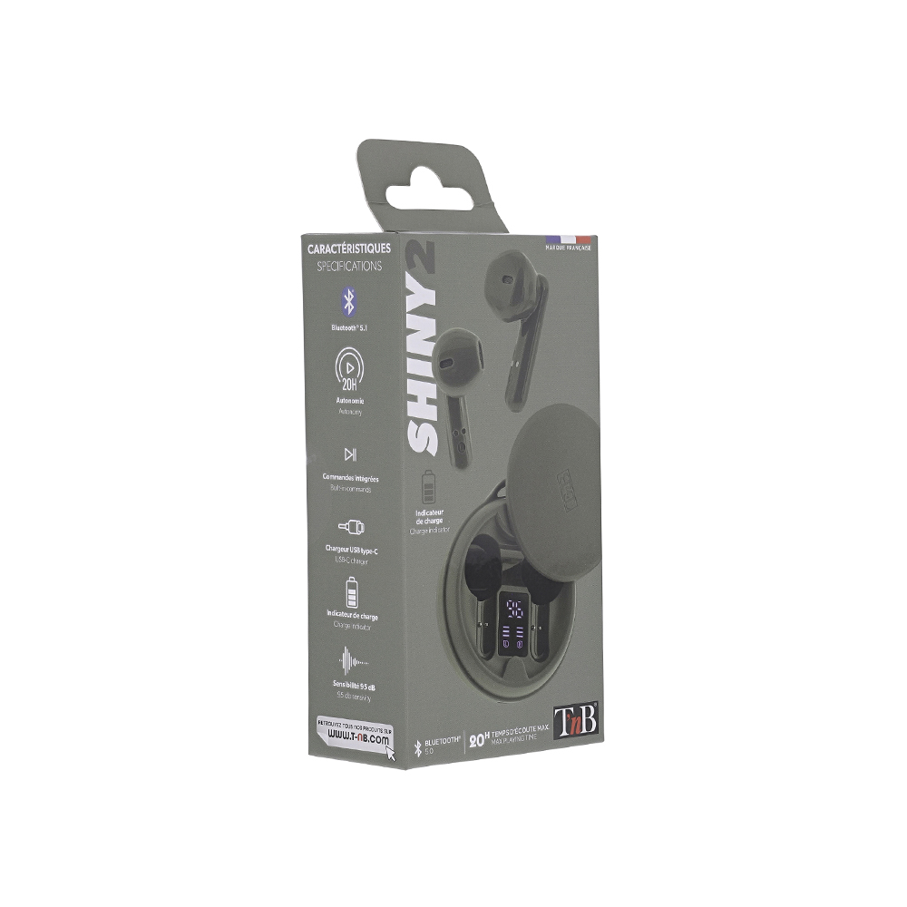 Ακουστικά Bluetooth με θήκη και ένδειξη φόρτισης EBSHINYGN2 TNB πράσινα - Image 4