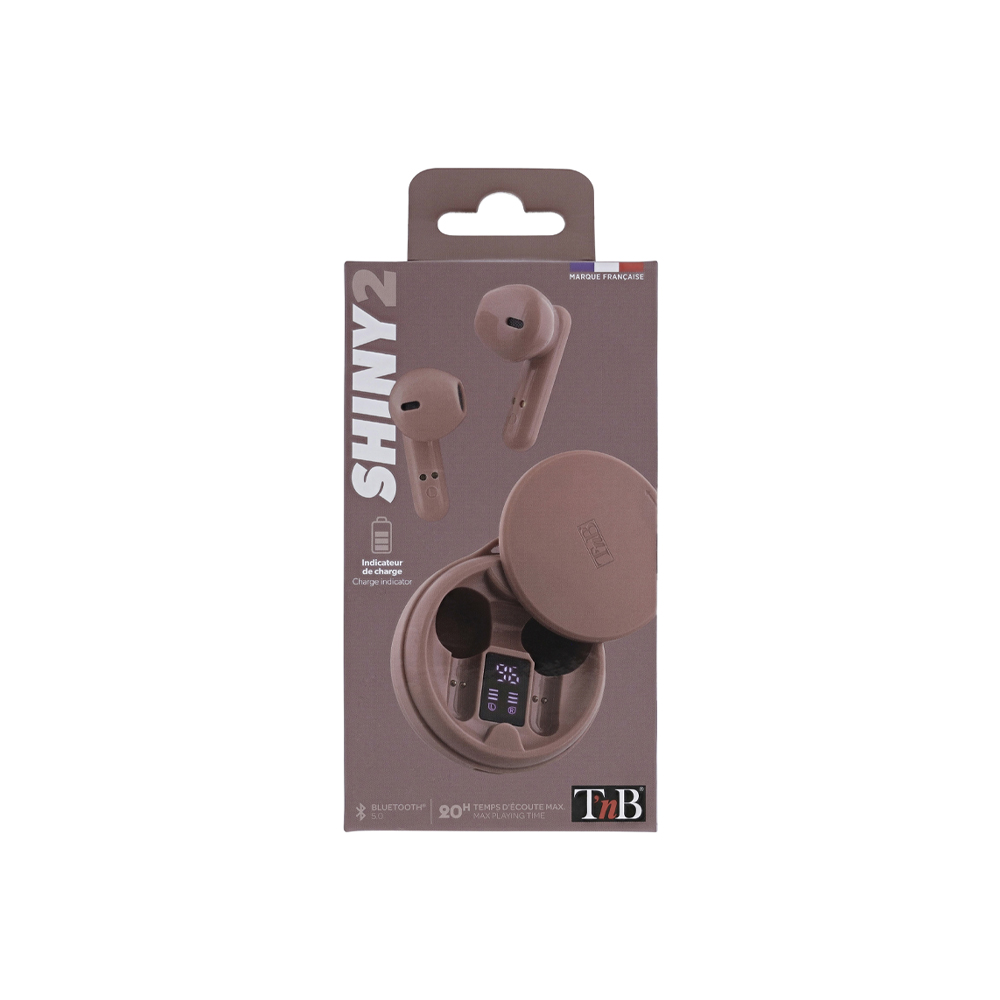 Ακουστικά Bluetooth με θήκη και ένδειξη φόρτισης EBSHINYPK2 TNB ροζ - Image 4