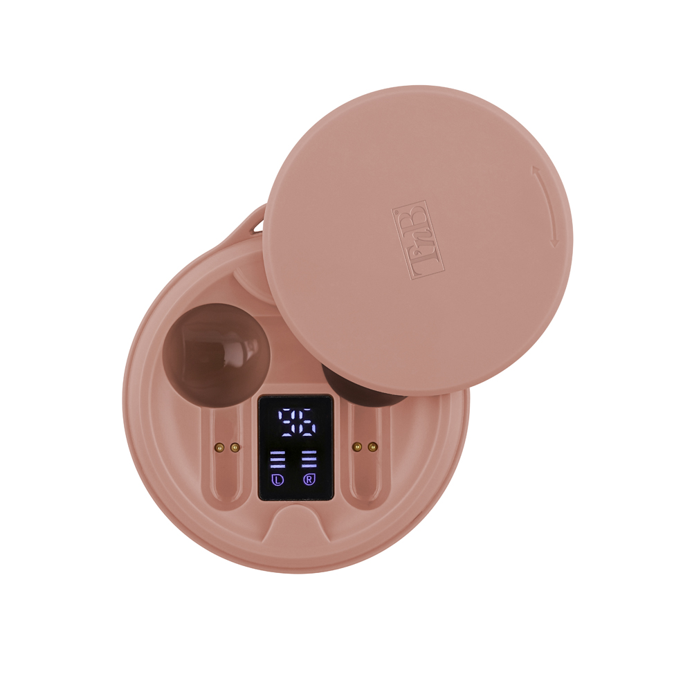 Ακουστικά Bluetooth με θήκη και ένδειξη φόρτισης EBSHINYPK2 TNB ροζ - Image 3