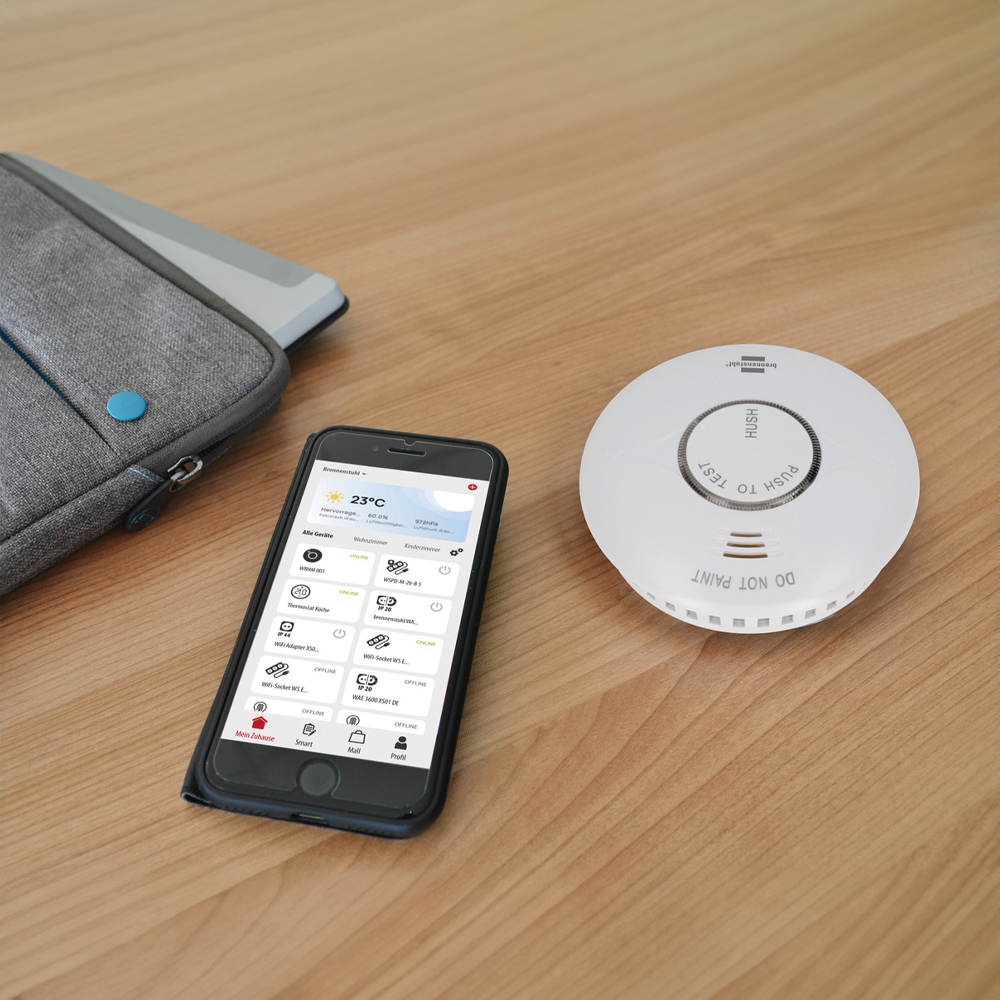 Ανιχνευτής καπνού Smart WIFI με alarm 1290090010 BRENNENSTUHL - Image 4