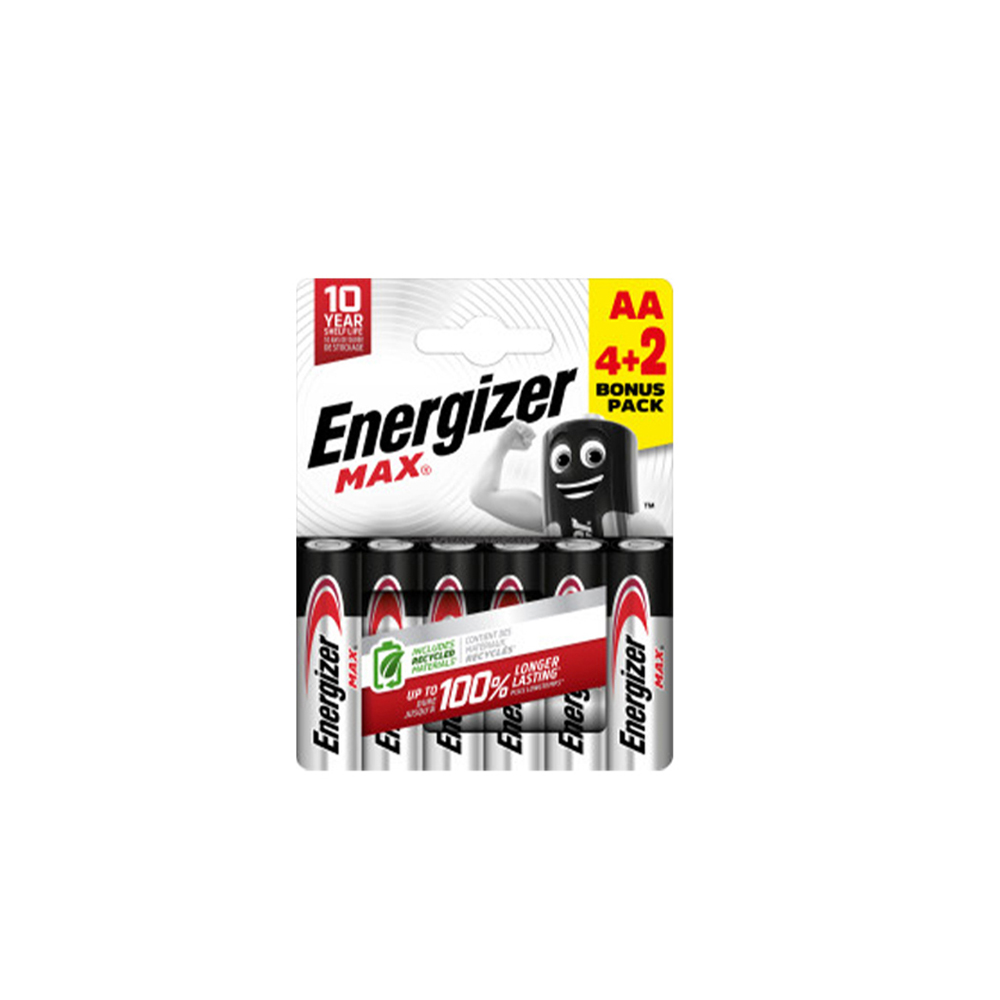 Αλκαλικές μπαταρίες AA-LR06 MAX F016599 ENERGIZER BP6 4+2