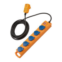 Πολύπριζο 5 θέσεων με βυσμα RCD 1159900805 SL 554 DE FI 5m H07RN-F 3G1.5 BRENNENSTUHL