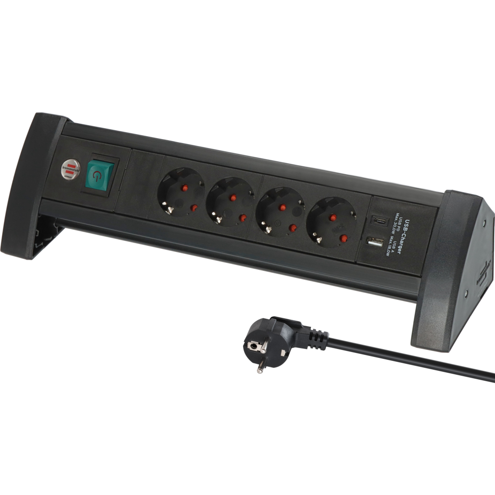 Πολύπριζο Επιτραπέζιο 4 Θέσεων USB C 30W USB A 18W Premium Line 1156250544 BRENNENSTUHL με διακόπτη