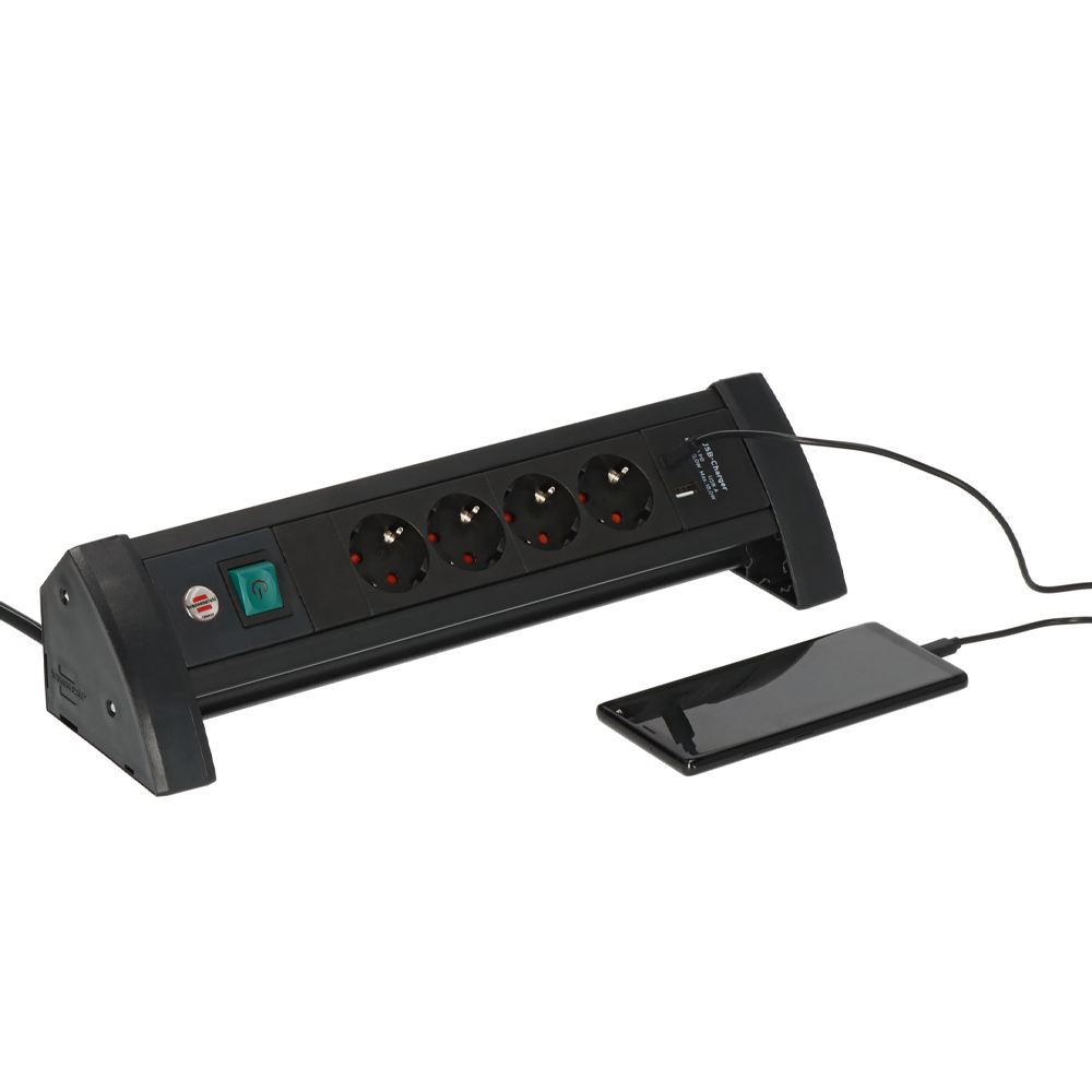 Πολύπριζο Επιτραπέζιο 4 Θέσεων USB C 30W USB A 18W Premium Line 1156250544 BRENNENSTUHL με διακόπτη - Image 2