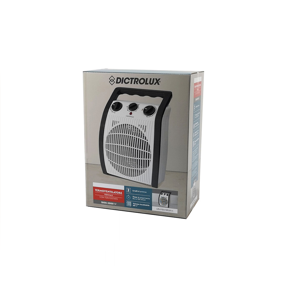 Αερόθερμο Φορητό με Χρονοδιακόπτη 2000W 879900 DICTRO LUX Λευκό - Image 2