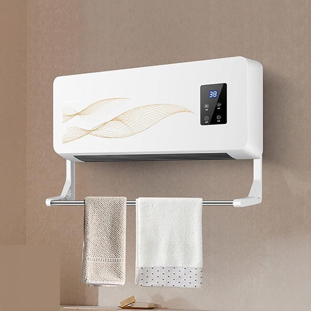 Αερόθερμο Επιτοίχιο 1800W με τηλεχειριστήριο και χρονοδιακόπτη L-2008 Λευκό - Image 2