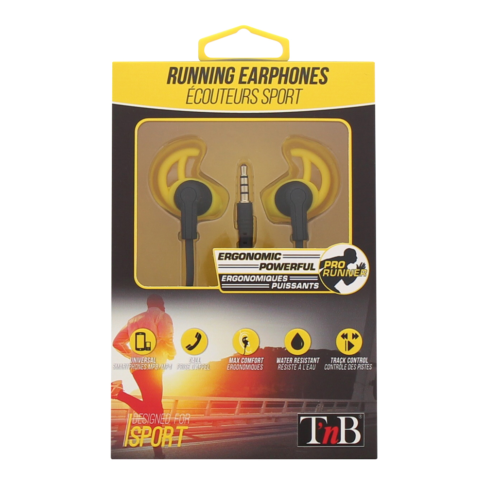 Sport ακουστικά αδιάβροχα με μικρόφωνο και handsfree Κίτρινο ESSPRUNBK - Image 3