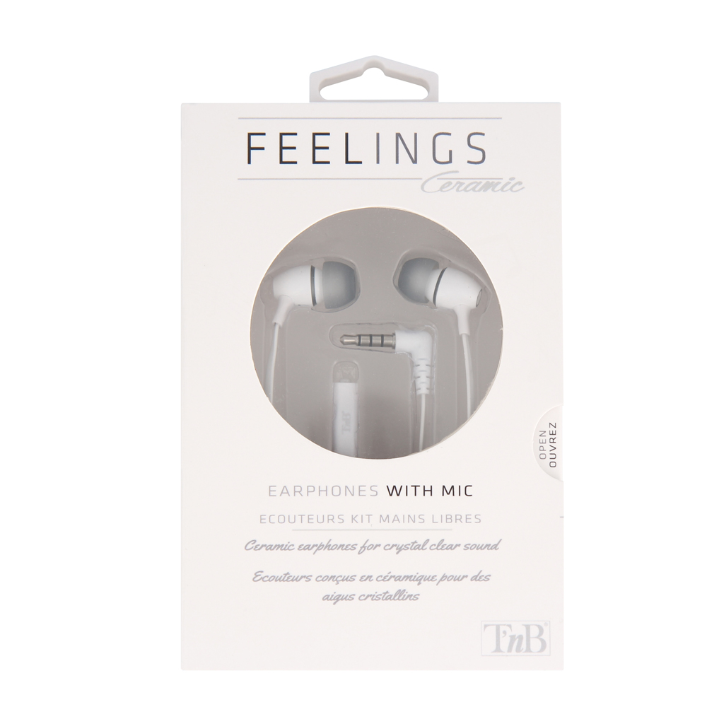 Ακουστικά ψείρες με μικρόφωνο και handsfree Λευκό ESFEELWH - Image 2