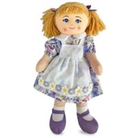 Κούκλα Πάνινη μωβ με Κοτσίδες 50cm ToyMarkt 98287